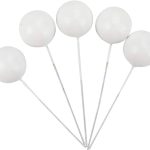 Ball Cake Topper set of 12pcs, White