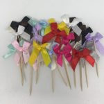 Cute Ribbon Cupcake Topper Picks