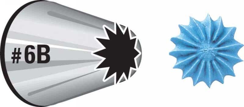 6b.jpg Open Star Decorating Tip 6B - Image 1