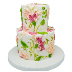 Painted Buttercream Flower Cake