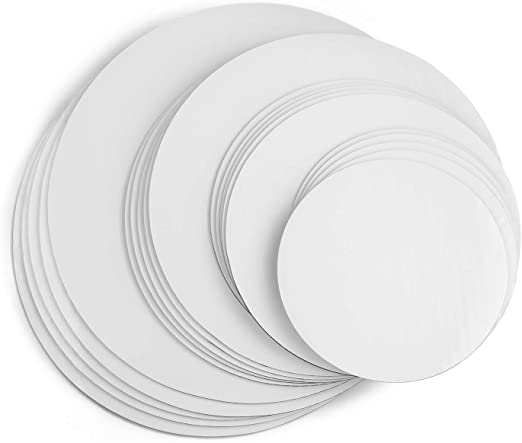 875753_1.jpg 6" Round - 3mm White Turned Board, 5pcs/pack - Image 1