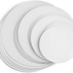 8" Round - 3mm White Turned Board, 5pcs/pack