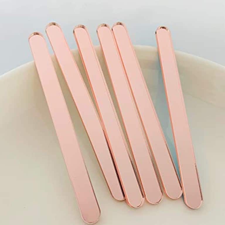 997713_4_.jpg Rose Gold Acrylic Popsicle Sticks, 12pcs - Image 1