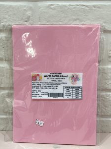 Coloured Wafer Paper Pink 0.6mm, 10pcs