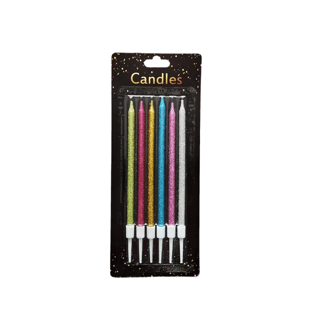 Image_20231008170822.png Assorted Glitter Candle 6pcs - Image 1