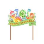 Cute Dinosaur Happy Birthday Topper