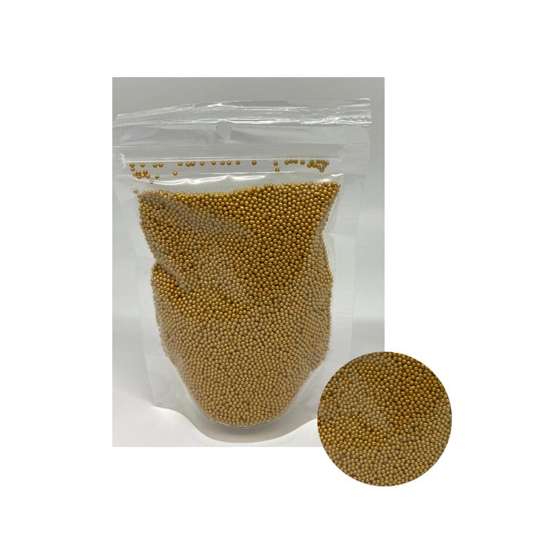 Slide1-1.jpg Gold Edible Nonpareils, 100g - Image 1