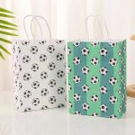 Football Printed Paper Bag, 12pcs