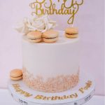 Macaron and Flower Cake