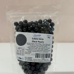 Edible 6mm Black Pearls, 100g