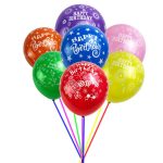 Assorted Happy Birthday Latex Balloons
