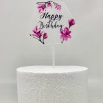 Happy Birthday Acrylic Cake Topper