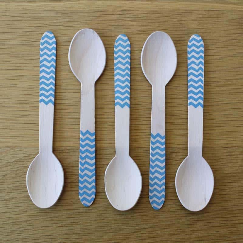blue_chevron.jpeg Blue Chevron Wooden Spoon=12pcs - Image 1