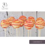 Red & Yellow Drizzled Cakepops