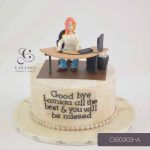 Office Girl Themed Cake