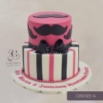 Mustache Themed Cake