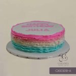 Ombre Ruffles Themed Cake