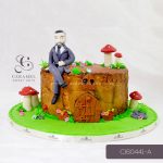Men in Tree Trunk Cake
