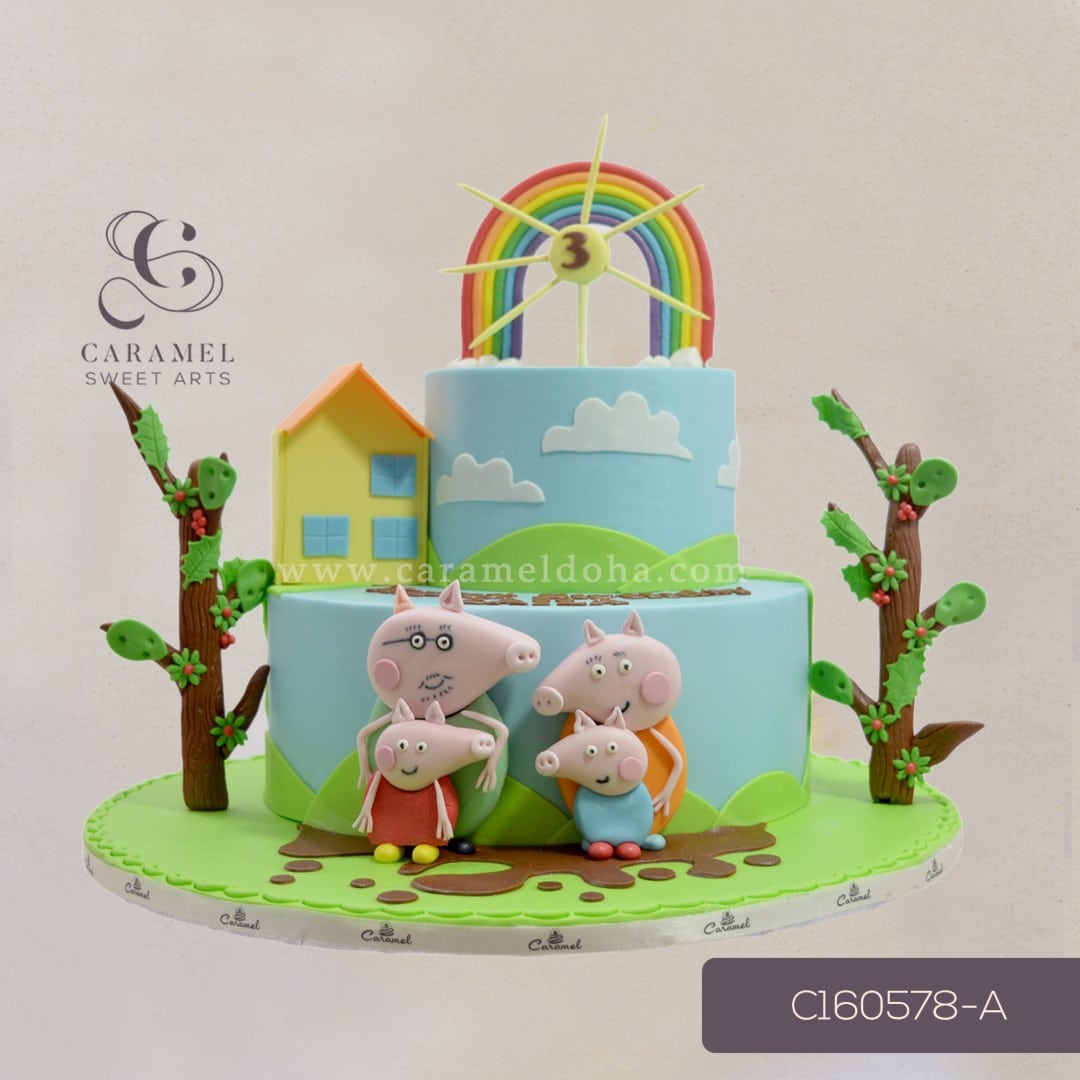 c160578-a.jpg Peppa pig Themed Cake - Image 1