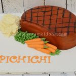 3D Steak Themed Cake