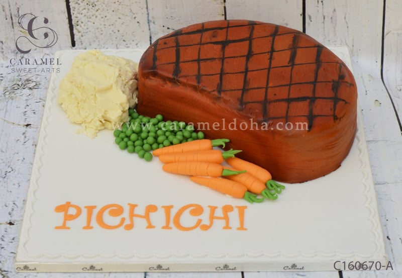 c160670-a.jpg 3D Steak Themed Cake - Image 1