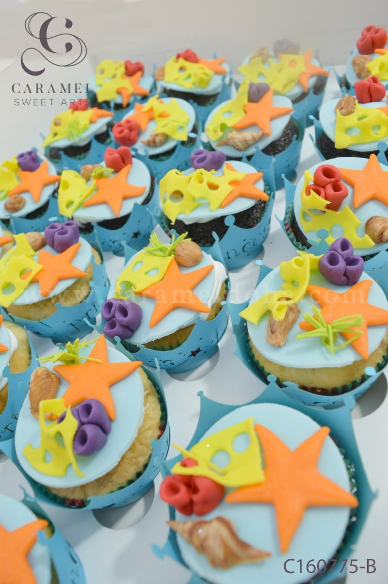 c160775-b.jpg Sea Themed Cupcakes - Image 1