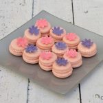 Pink Macarons with Flowers