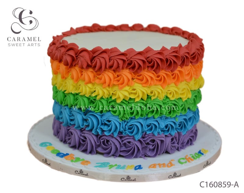 c160859-a.jpg Rainbow Themed Cake - Image 1