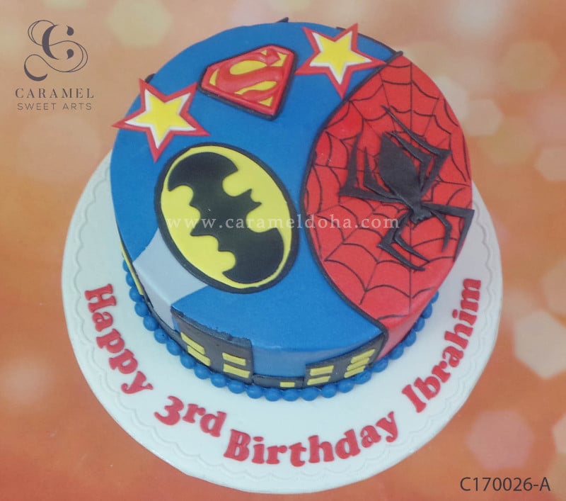 c170026-a.jpg Super Heroes Cake - Image 1