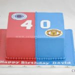 Rangers & Manchester Football Cake