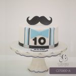 Bow & Mustache Cake