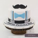 Bow & Mustache Cake