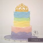 Pastel Ombre Crown Cake