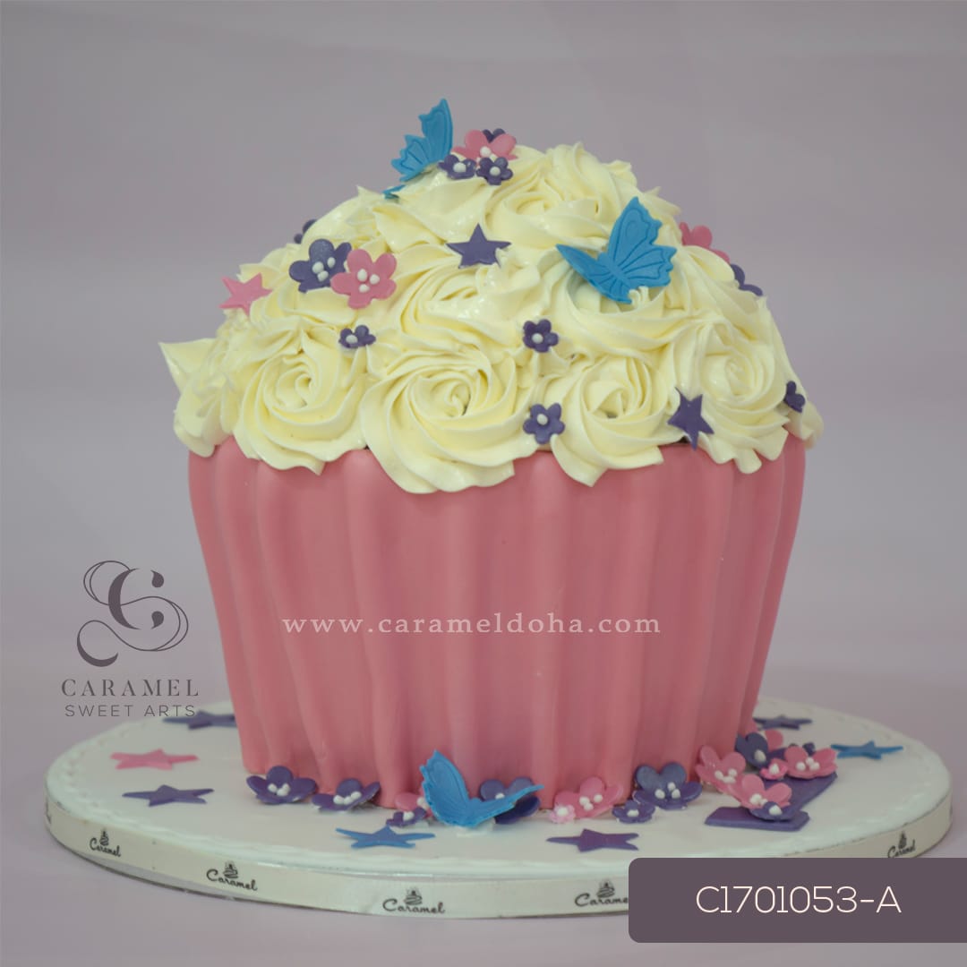 c171053-a.jpg 3D Pink Cupcake Themed Cake - Image 1