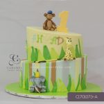 Safari Animals Themed Cake