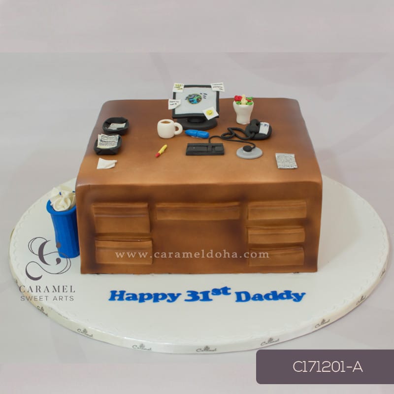 c171201-a.jpg Office Table Cake - Image 1