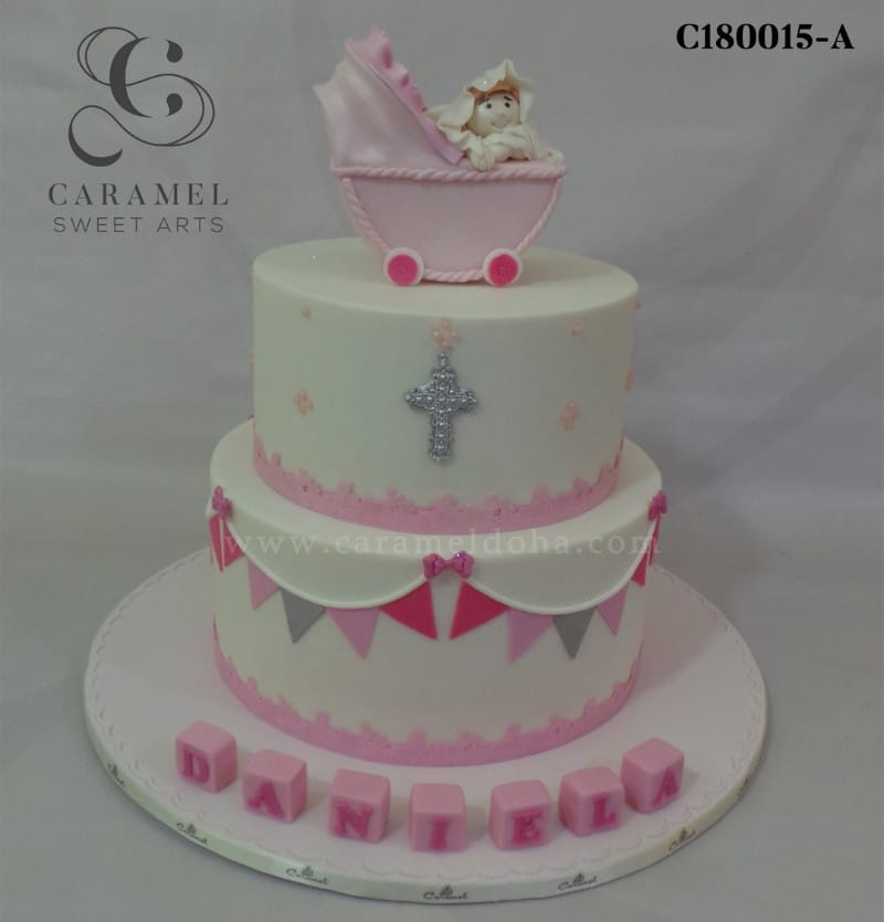c180015-a.jpg Christening Cake - Image 1