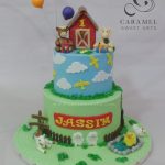 Farm Animals Themed Cake