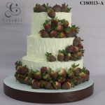 Chocolate Coated Strawberry Wedding Cake
