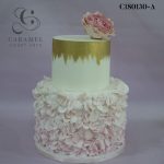 Ruffles & Gold Drip Cake