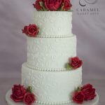 Red & White Wedding Cake