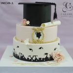 Graduates Silhouette and Cap Cake