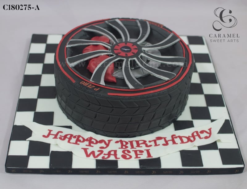 c180275-a.jpg 3D Car Tire Cake - Image 1