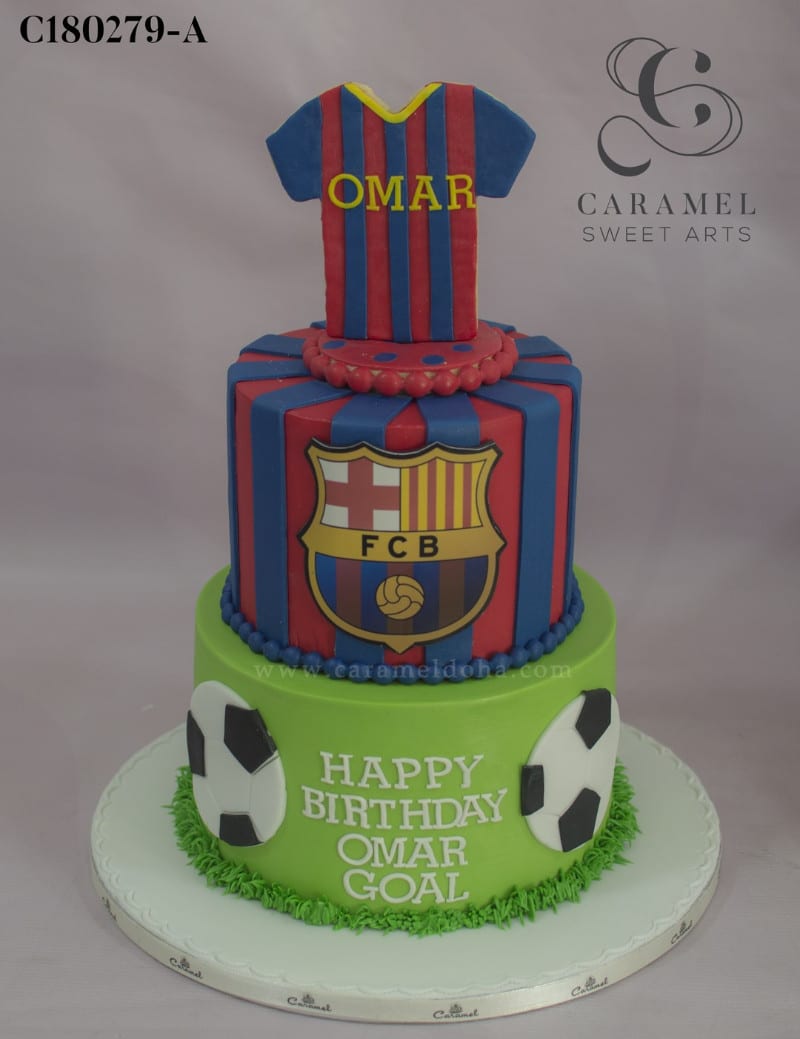 c180279-a.jpg Football Club Barcelona (FCB) Cake - Image 1