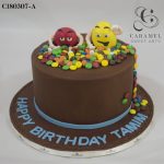 M&Ms Themed Cake