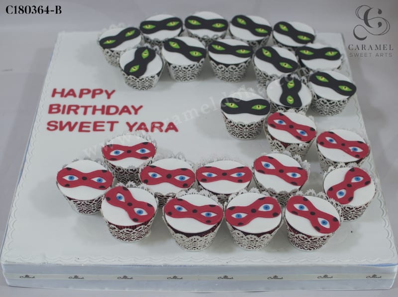 c180364-b.jpg Number 3 PJ Masks Cupcakes - Image 1