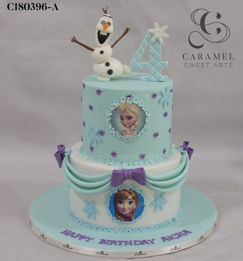 c180396-a.jpg Frozen Themed Cake - Image 1