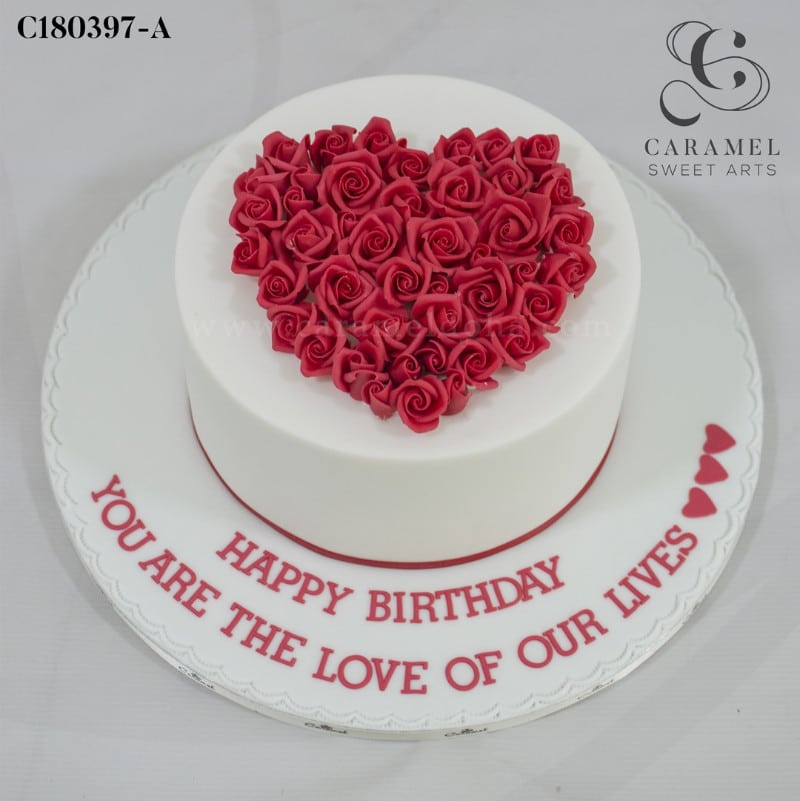 c180397-a.jpg Rose Heart Cake - Image 1