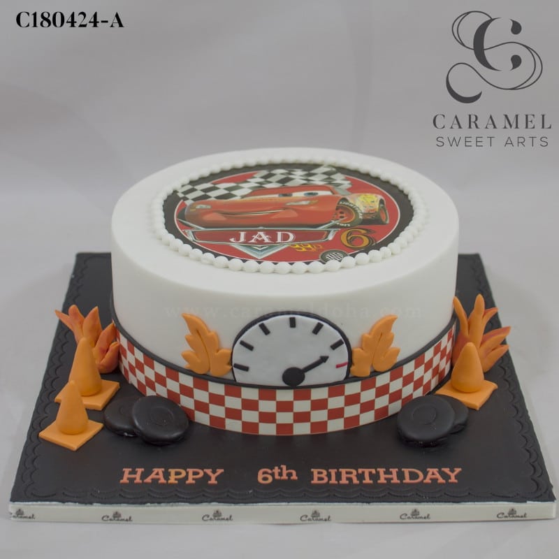 c180424-a.jpg McQueen Themed Cake - Image 1