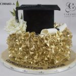 Gold Themed Graduation Cake